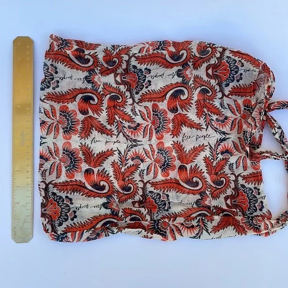 Free People Linen Cotton Reusable Tote Shopping Bag - Picture 6 of 6